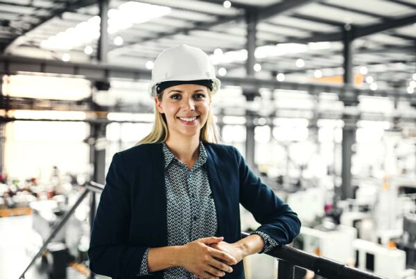 General Liability Insurance - Conservation Unitedustrial Woman Engineer Standing in a Large Factory