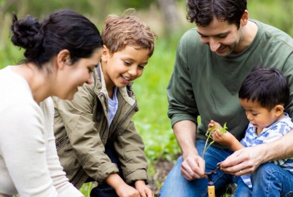 families exploring nature school during Earth Month 2026 protected by NatureGuard insurance from Conservation United