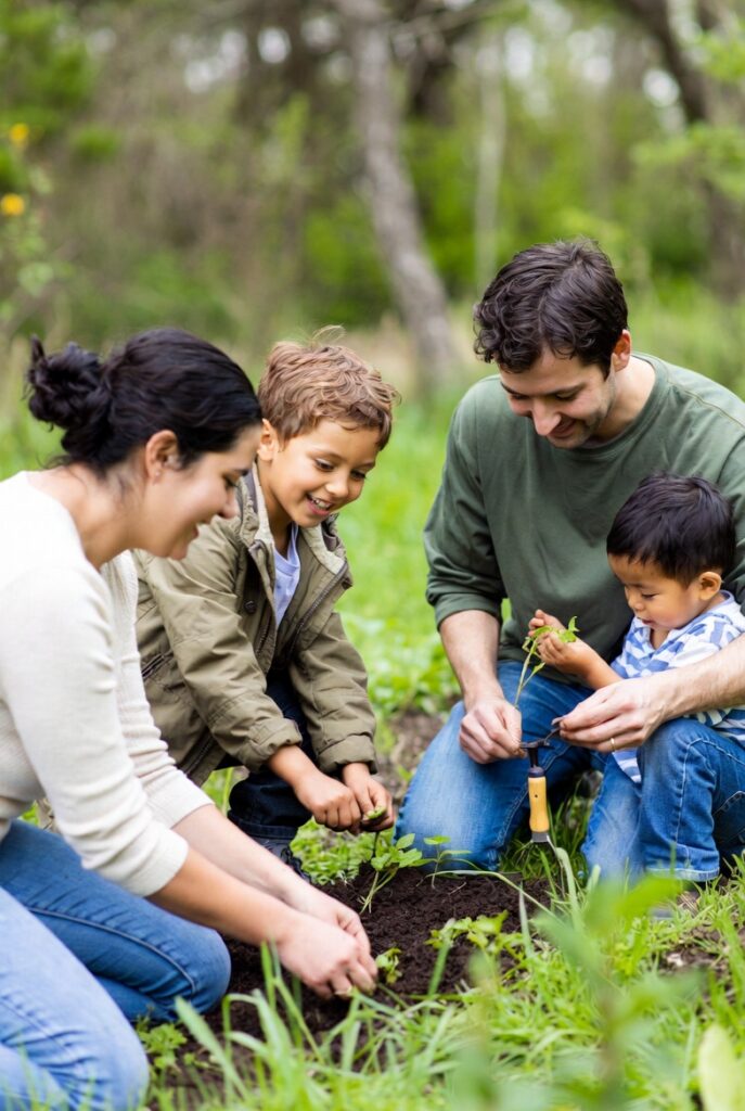 families exploring nature school during Earth Month 2026 protected by NatureGuard insurance from Conservation United